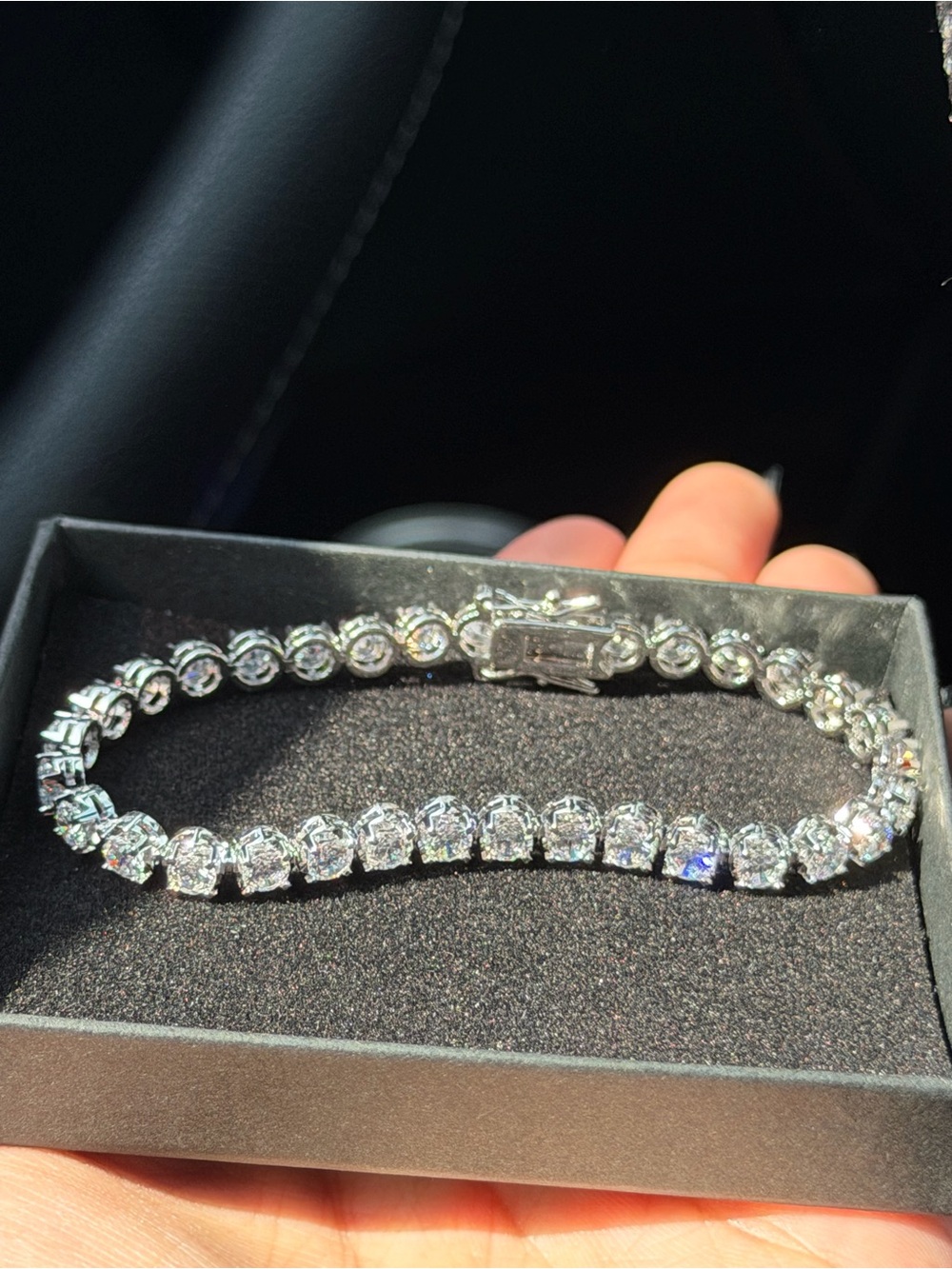 18K White Gold Plated Tennis Bracelet | 4MM Cubic Zirconia